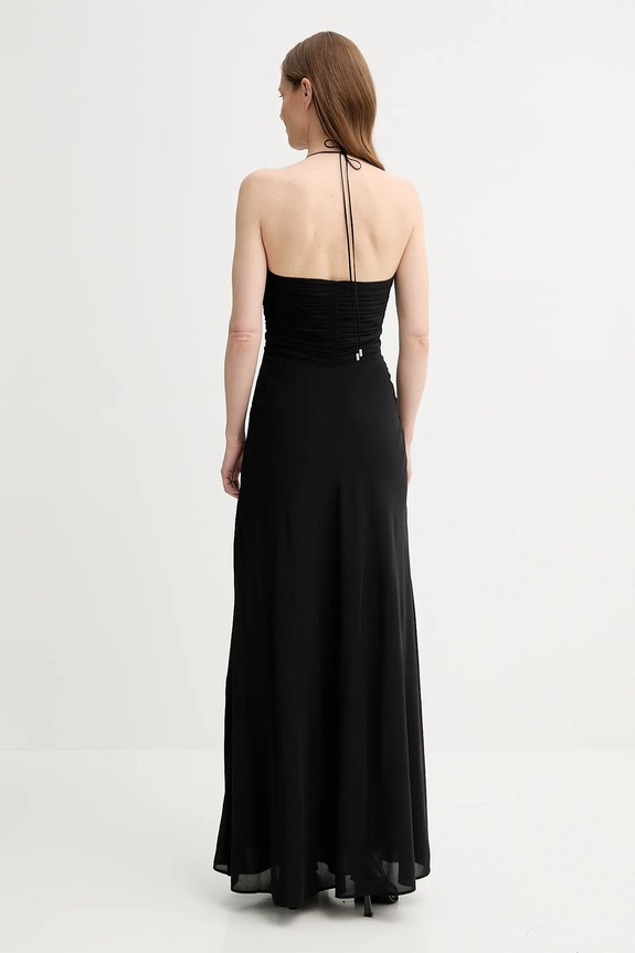 Abbigliamento The Kooples vestito con aggiunta di seta FROB30034K nero