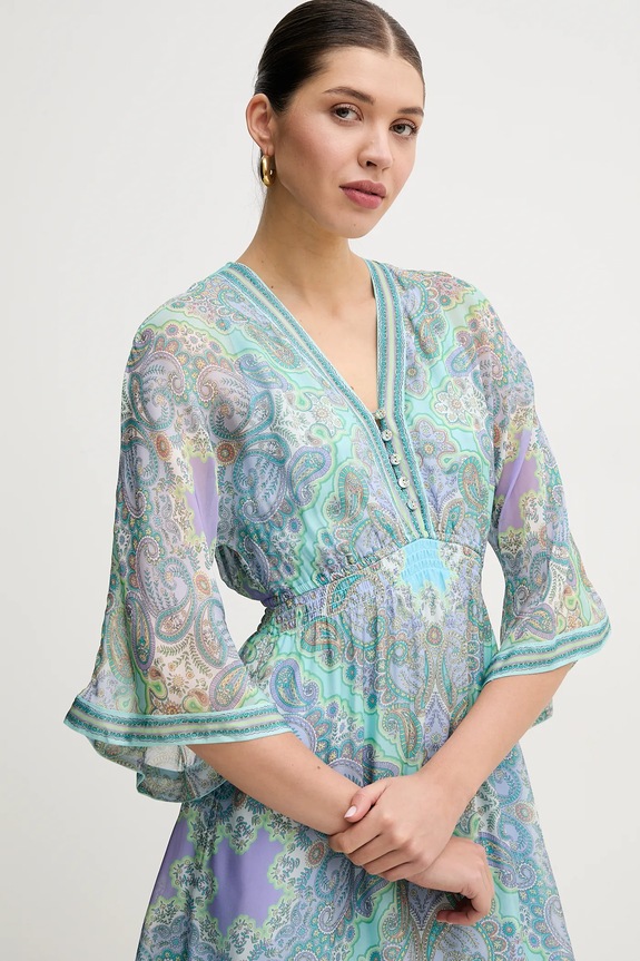 Hale BOB vestito con aggiunta di seta Emerie turchese 4ZYR674A