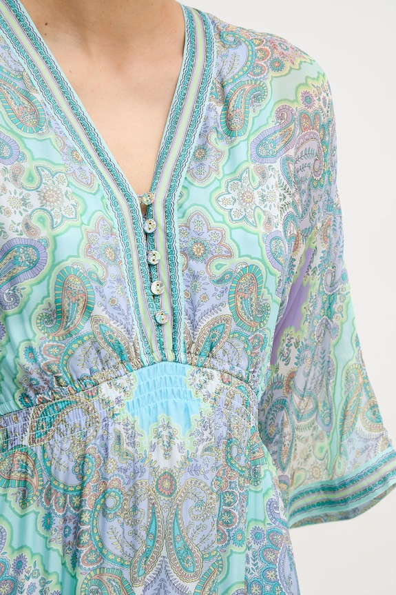 Hale BOB vestito con aggiunta di seta Emerie 4ZYR674A turchese