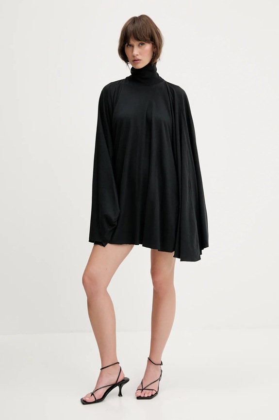 MM6 Maison Margiela sukienka bawełniana S62DA0038.M20115.900 czarny SS25