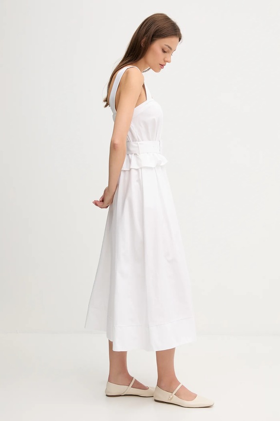 Хлопковое платье Pedro del Hierro 3819832 белый SS25