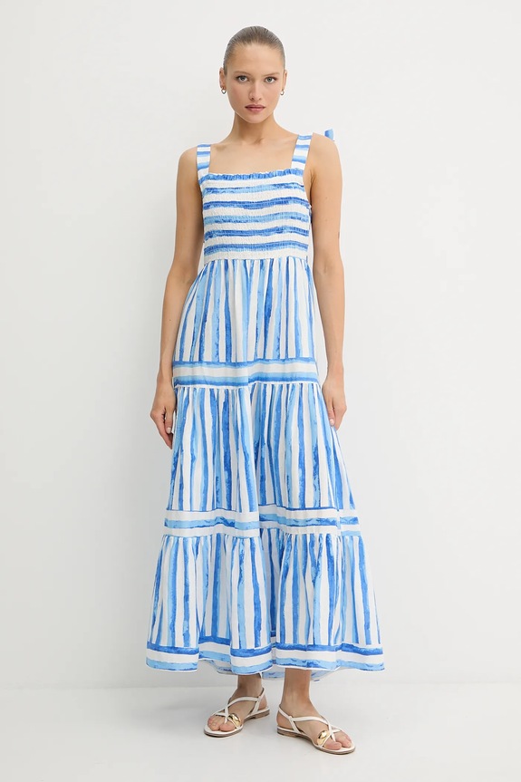 Îmbrăcăminte Pedro del Hierro rochie din in 3819823 albastru