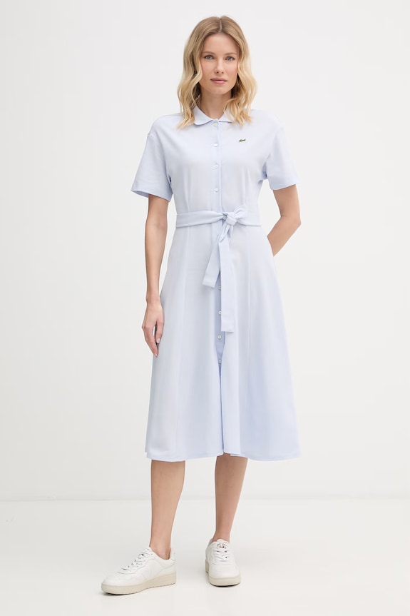 Lacoste Rochie de vară din bumbac albastru EF9621