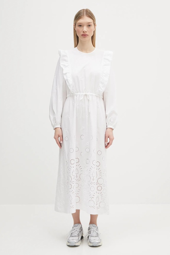 Хлопковое платье A.P.C. Robe Ginger гладкий белый COHFF.F35154