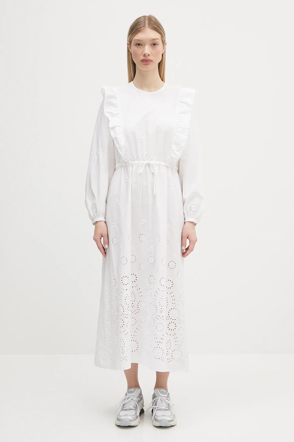 Хлопковое платье A.P.C. Robe Ginger гладкий белый COHFF.F35154