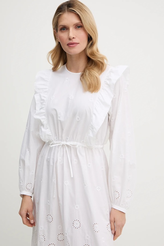 Bavlnené šaty A.P.C. Robe Ginger biela COHFF.F35154