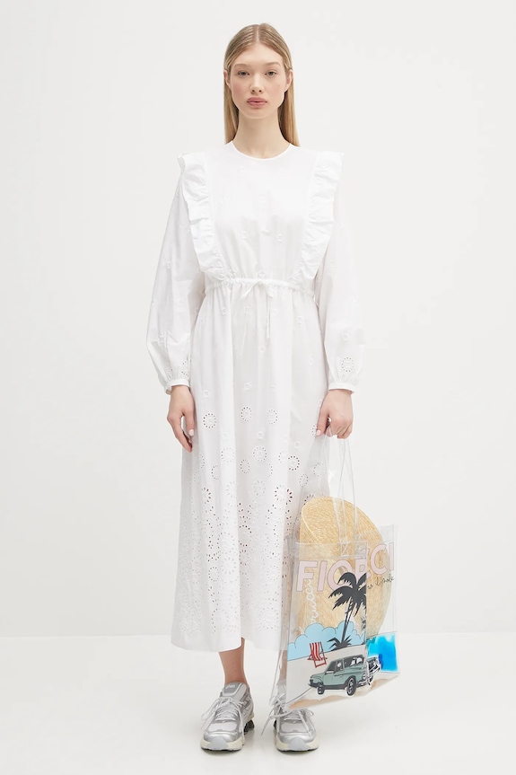 Хлопковое платье A.P.C. Robe Ginger COHFF.F35154 белый