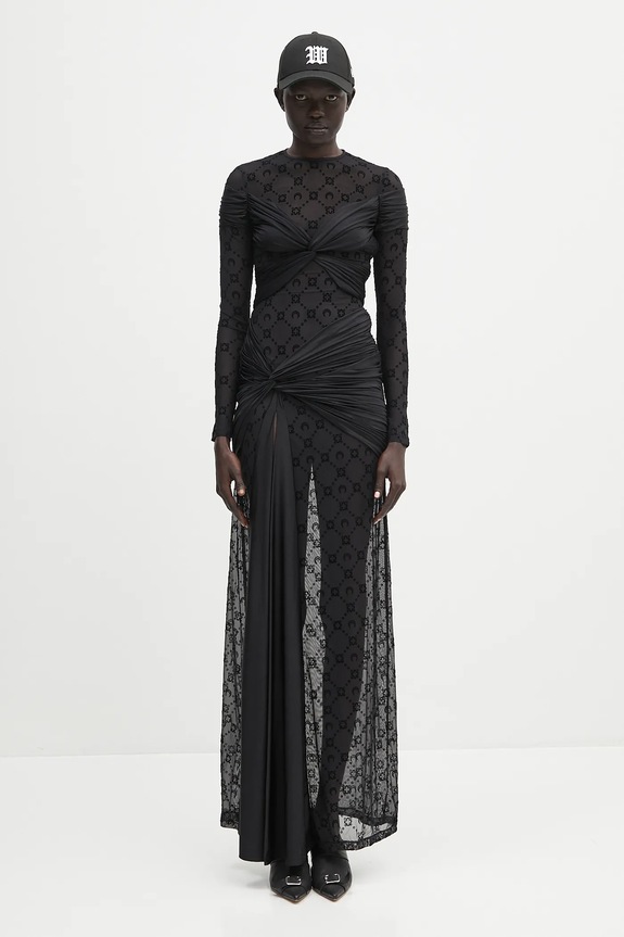 Marine Serre sukienka Draped Jersey Knotted WDR339A.RJER0018
