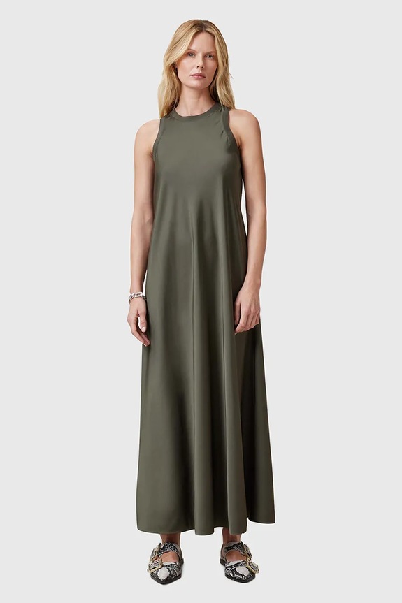 AllSaints sukienka AIDA z elastanem zielony W082DC