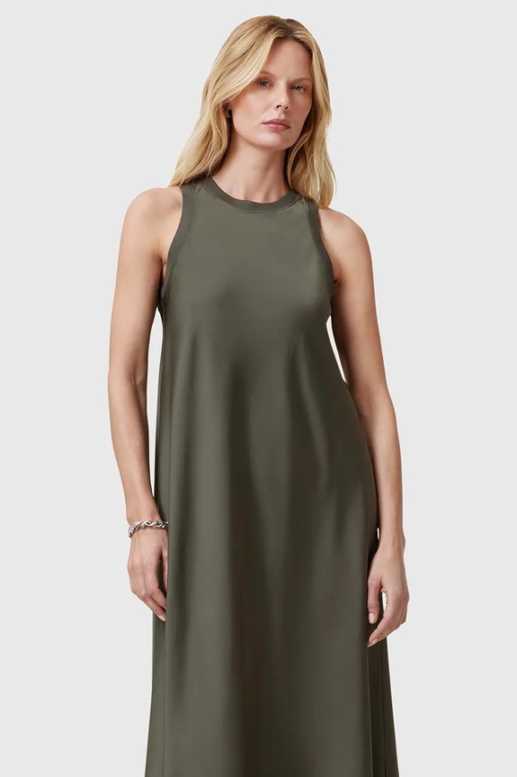 AllSaints sukienka AIDA W082DC zielony SS25
