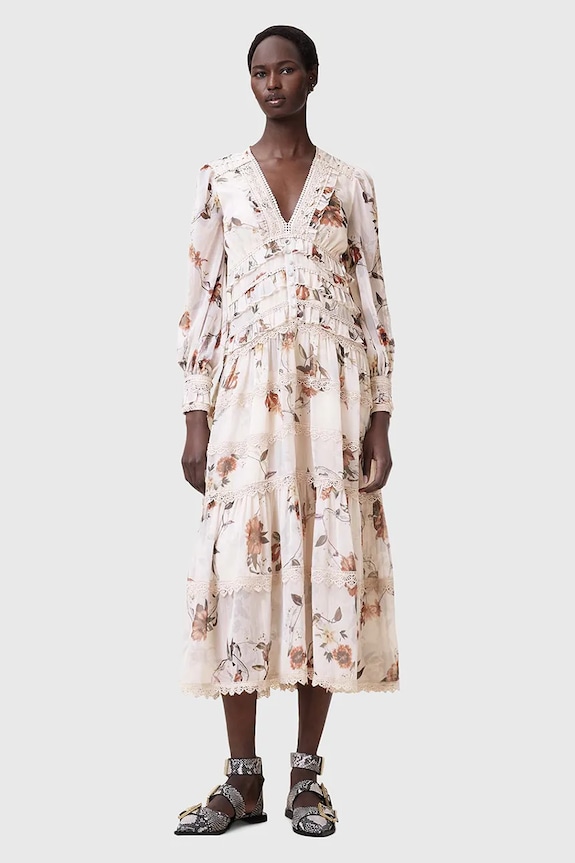 AllSaints sukienka ZORA MIDI W084DC