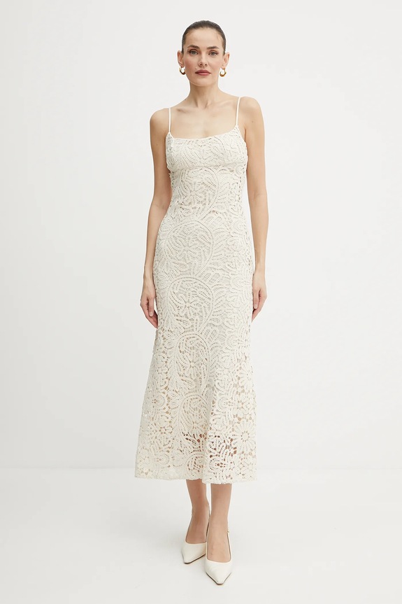 Bardot vestito in cotone 57998DB6 beige SS25