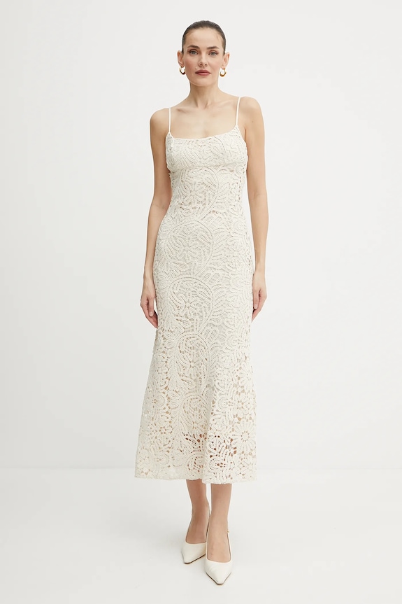 Bardot vestito in cotone 57998DB6 beige SS25