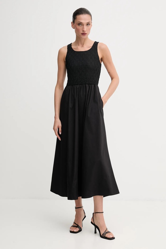 Φόρεμα Bardot casual μαύρο 59879DB