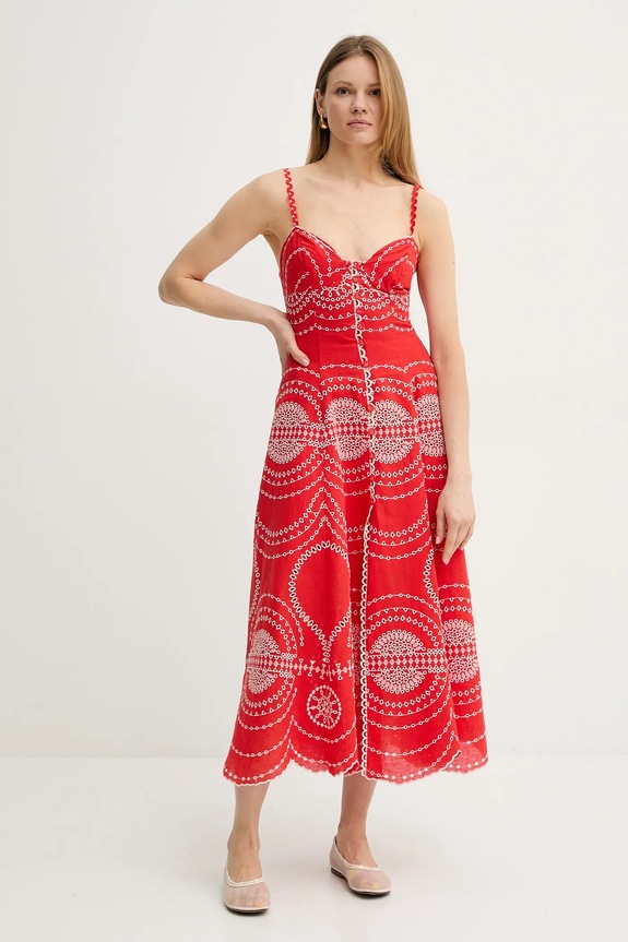 Φόρεμα Charo Ruiz Ibiza Catta εμπριμέ κόκκινο 254612