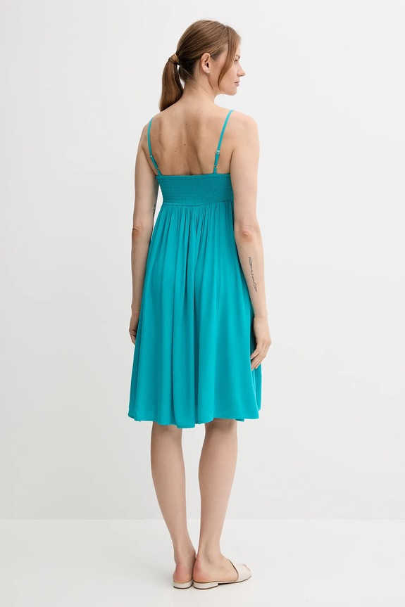 United Colors of Benetton rochie 4VW95V028 turcoaz SS25