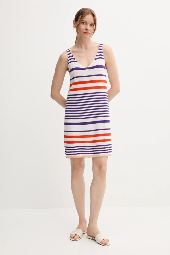 United Colors of Benetton vestito in cotone 11945V006 violetto SS25