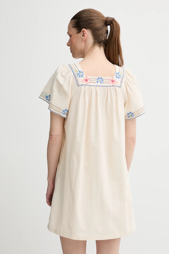 Oblačila Obleka iz mešanice lana Levi's AMBRE BABYDOLL DRESS 001HT bež