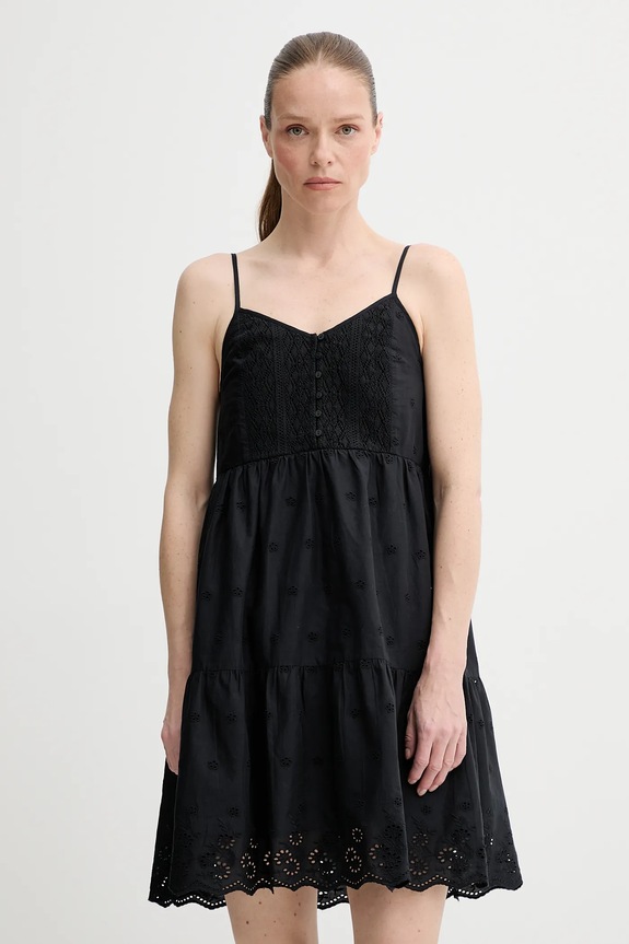 Βαμβακερό φόρεμα Levi's CORA SL MINI DRESS βαμβάκι μαύρο 001RJ