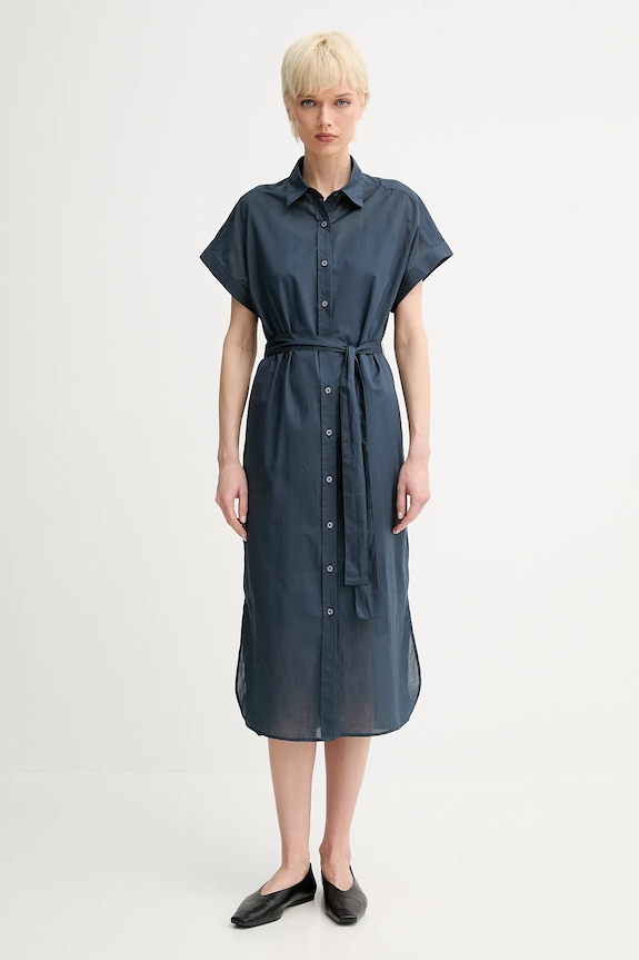 Βαμβακερό φόρεμα Marc O'Polo casual μπλε 504081121147