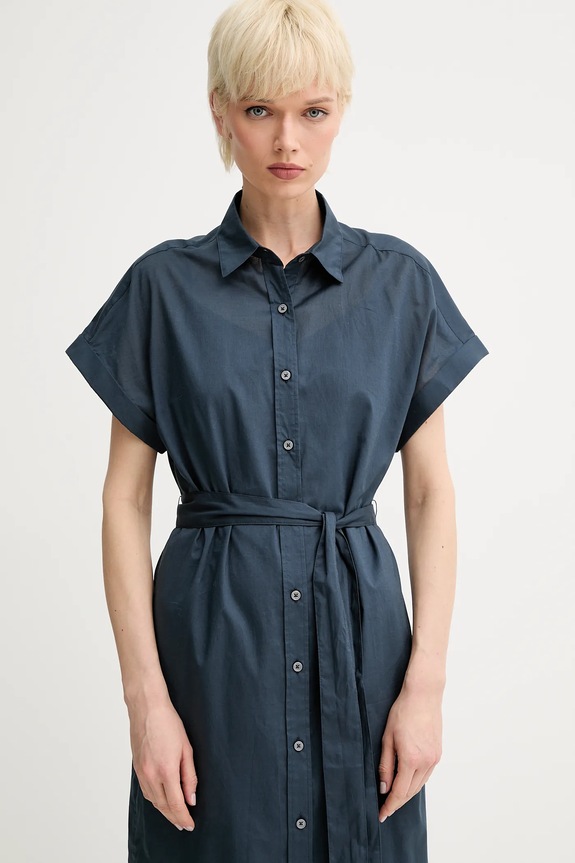 Βαμβακερό φόρεμα Marc O'Polo μπλε 504081121147