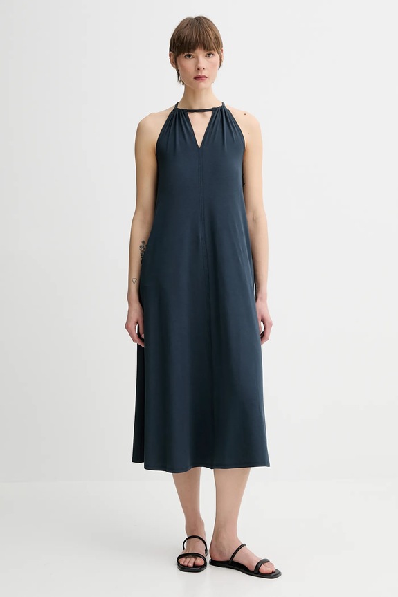 Φόρεμα Marc O'Polo με ελαστάν σκούρο μπλε 504308759067