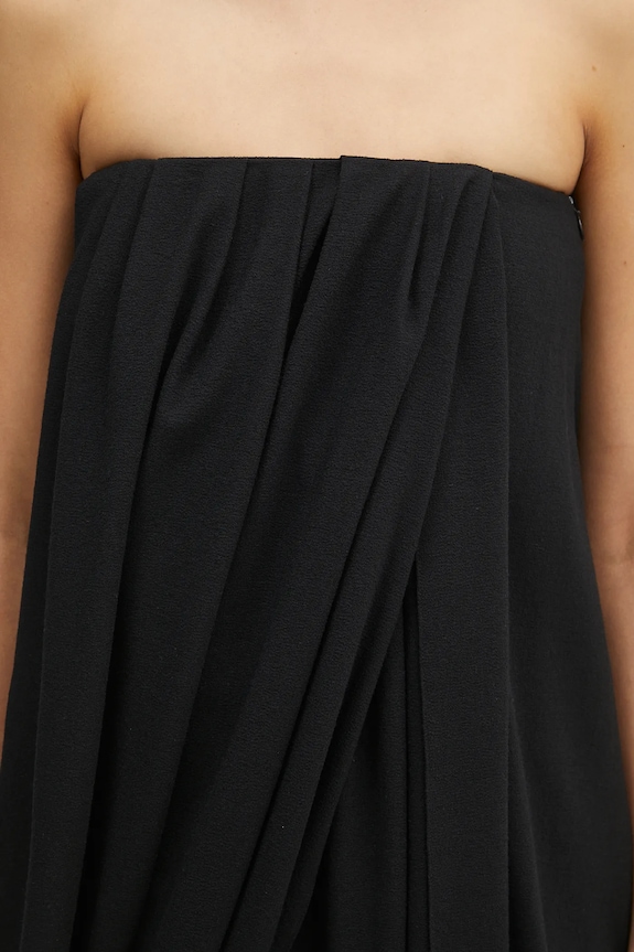 Vunena haljina JW Anderson Draped Bustier crna DR0464.PG1797.999
