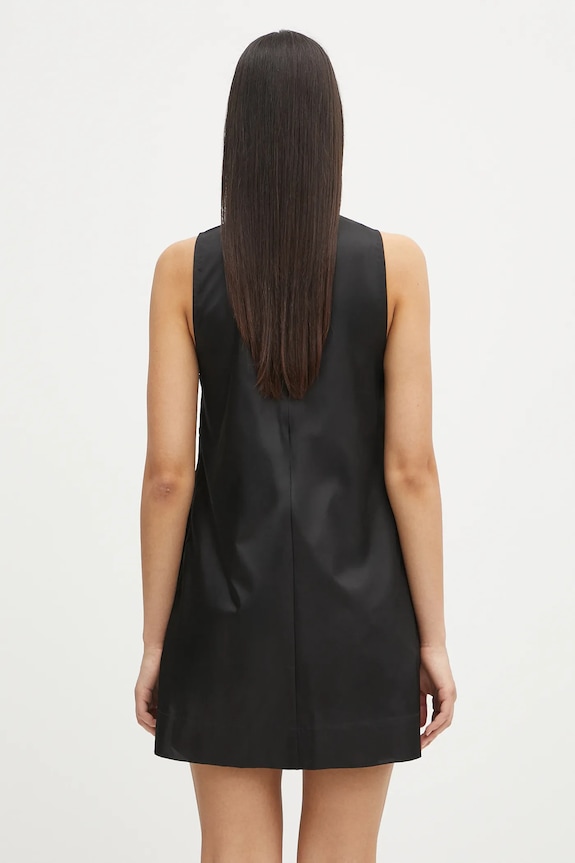 Odzież GANNI sukienka Duchesse Nylon Mini W0472 czarny