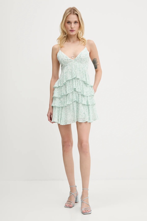 Hollister Co. sukienka KI359.5152.308 zielony SS25
