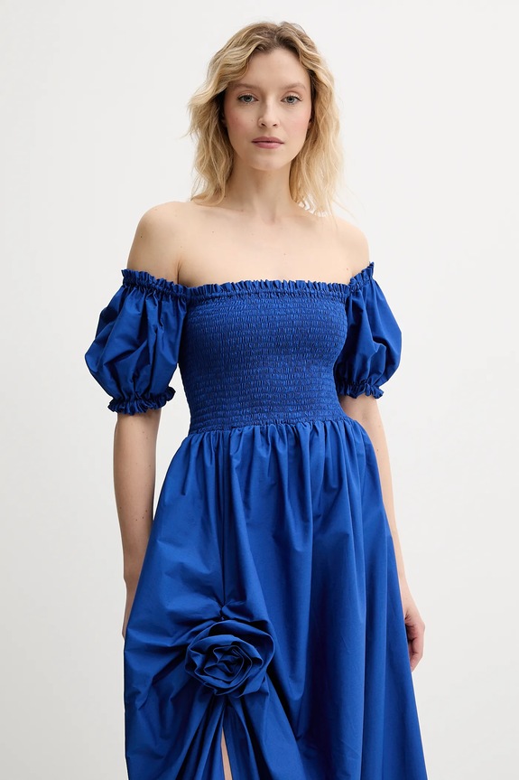 The Sleeper vestito in cotone blu BRDR06P004R