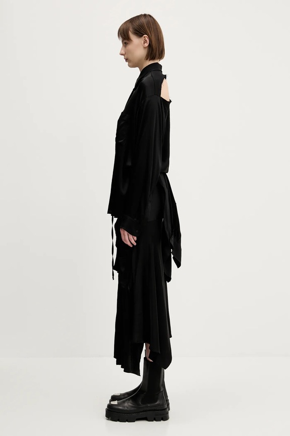 Ottolinger vestito Deconstructed Satin Cut-Out 111.501911.02 nero SS25