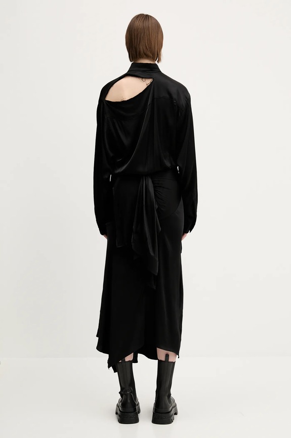 Abbigliamento Ottolinger vestito Deconstructed Satin Cut-Out 111.501911.02 nero
