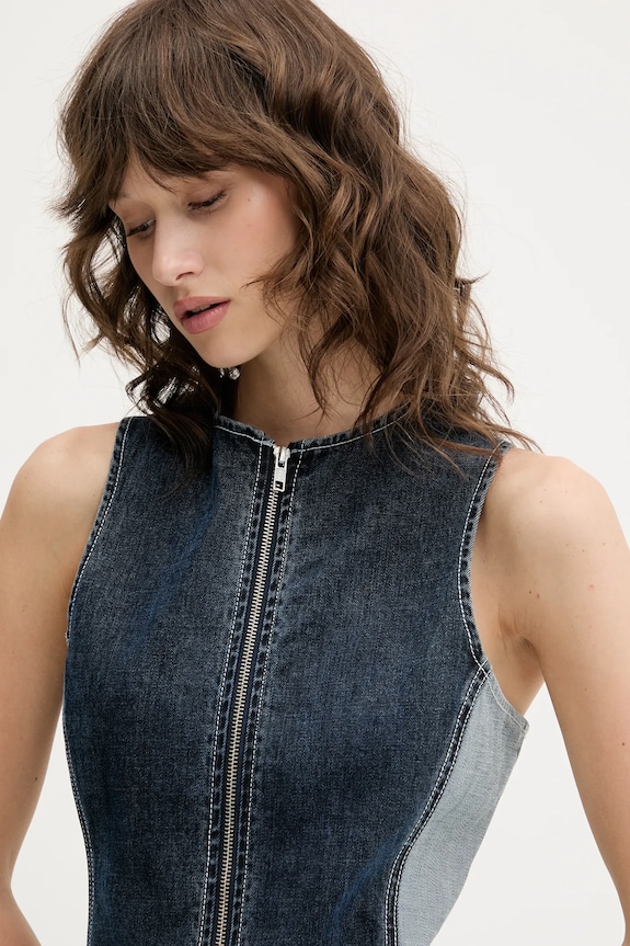The Ragged Priest rochie jeans bleumarin RPSS251005DN