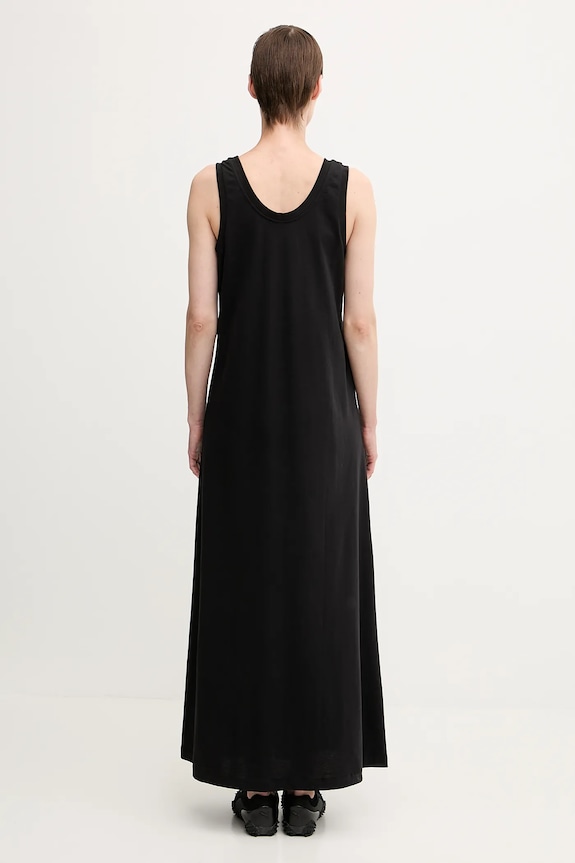 Oblečenie Bavlnené šaty Pangaia Midweight Long Dress 10002554 čierna