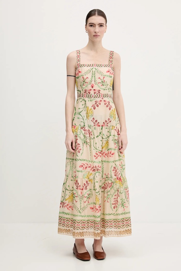 Pamučna haljina Pedro del Hierro casual bež 3819844