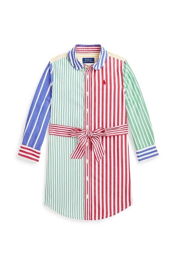 Polo Ralph Lauren sukienka bawełniana dziecięca wzorzyste multicolor 312957447001