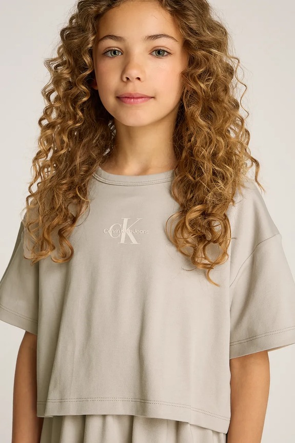Calvin Klein Jeans gyerek pamutruha IG0IG02770.104.116.PPYA bézs