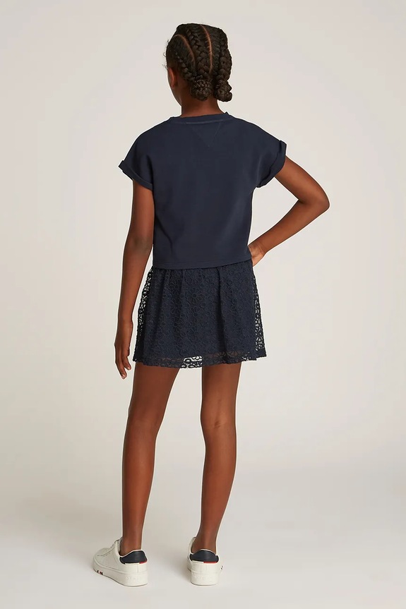 Παιδικό φόρεμα Tommy Hilfiger σκούρο μπλε KG0KG08333.128.176.PPYA