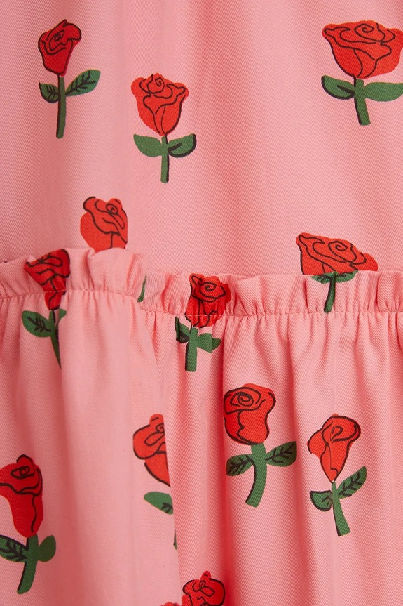 Dětské bavlněné šaty Mini Rodini Roses růžová 2515010528