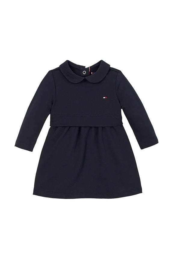 Tommy Hilfiger baba pamut ruha hosszú sötétkék KN0KN01972.PPYA
