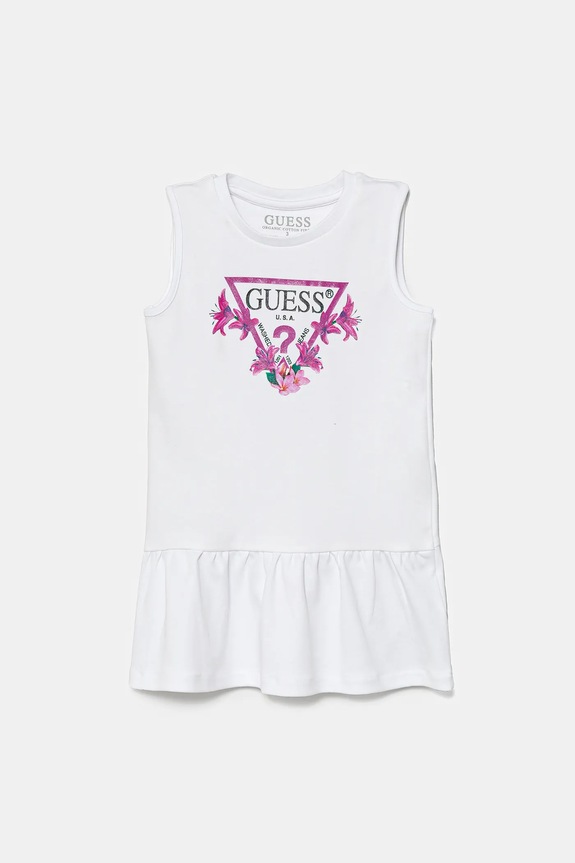 Guess rochie din bumbac pentru copii mini alb K4RK23.KA6W4.PPYA