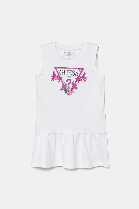 Guess rochie din bumbac pentru copii mini alb K4RK23.KA6W4.PPYA