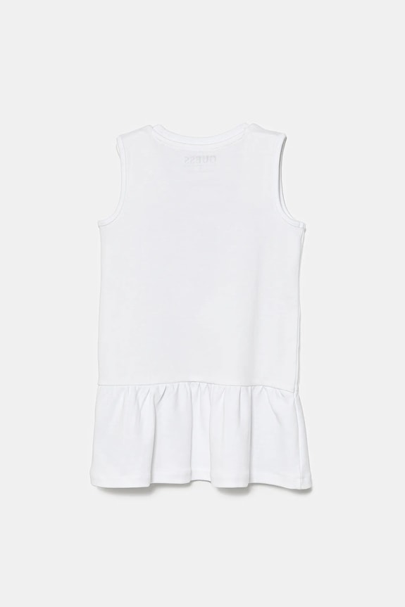 Guess rochie din bumbac pentru copii K4RK23.KA6W4.PPYA alb AA00