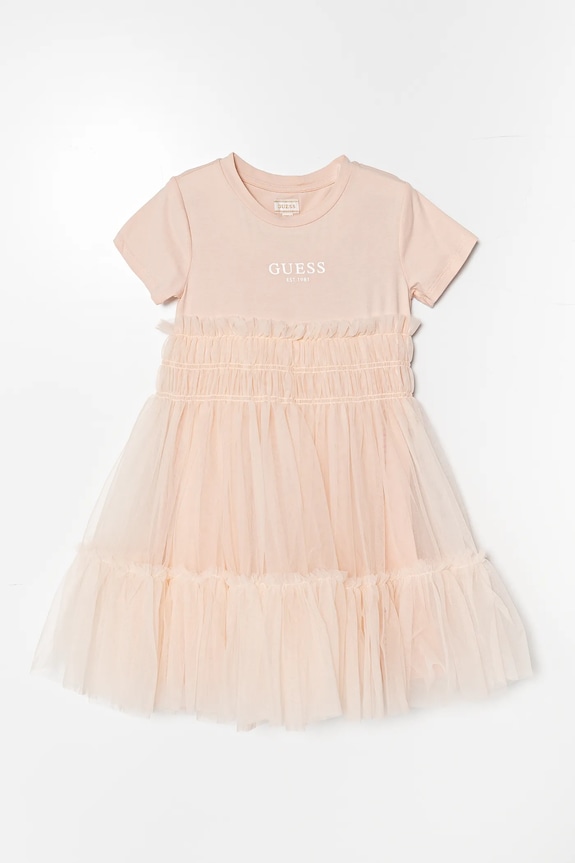 Dievčenské šaty Guess s elastanom oranžová K5RK14.K6YW0.PPYA