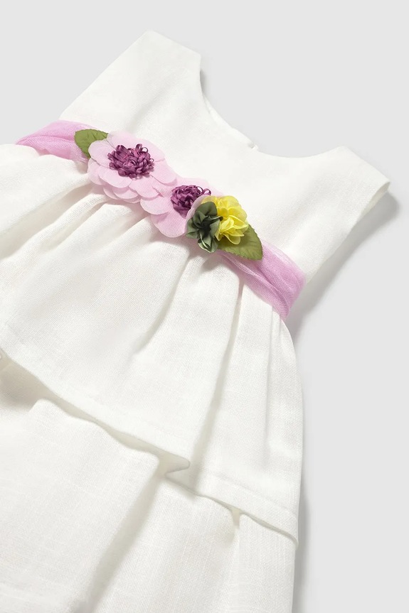Παιδικό φόρεμα Mayoral λευκό 1911.4C.Baby.PPYA
