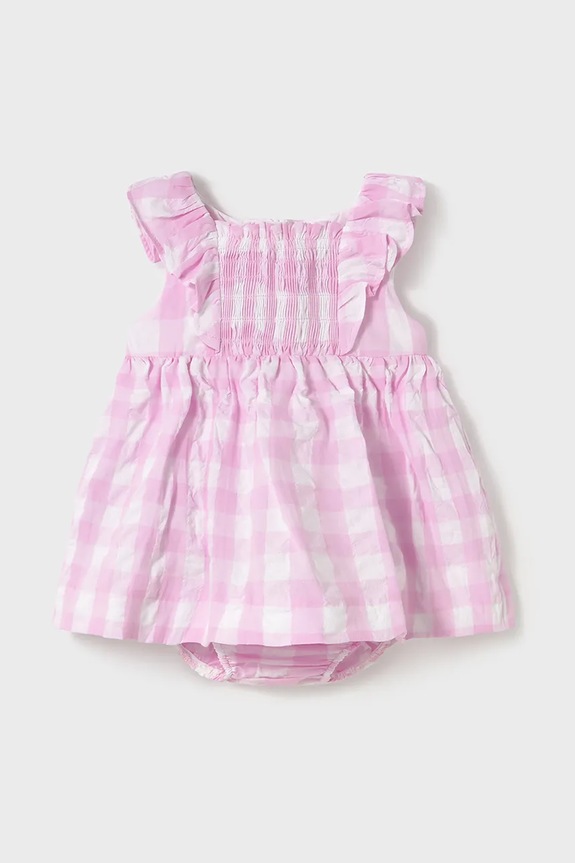 Хлопковое детское платье Mayoral хлопок розовый 1912.4C.Baby.PPYA