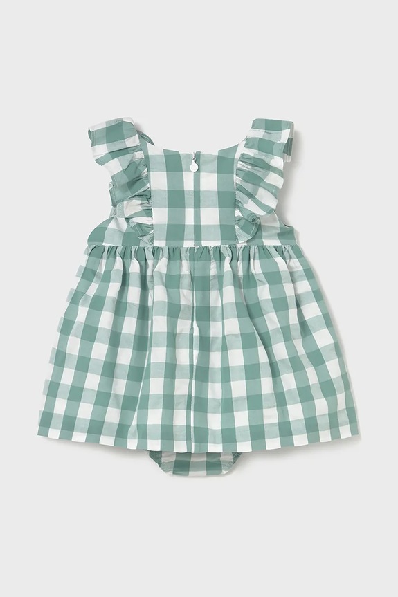 Παιδικό βαμβακερό φόρεμα Mayoral 1912.4C.Baby.PPYA τιρκουάζ SS25