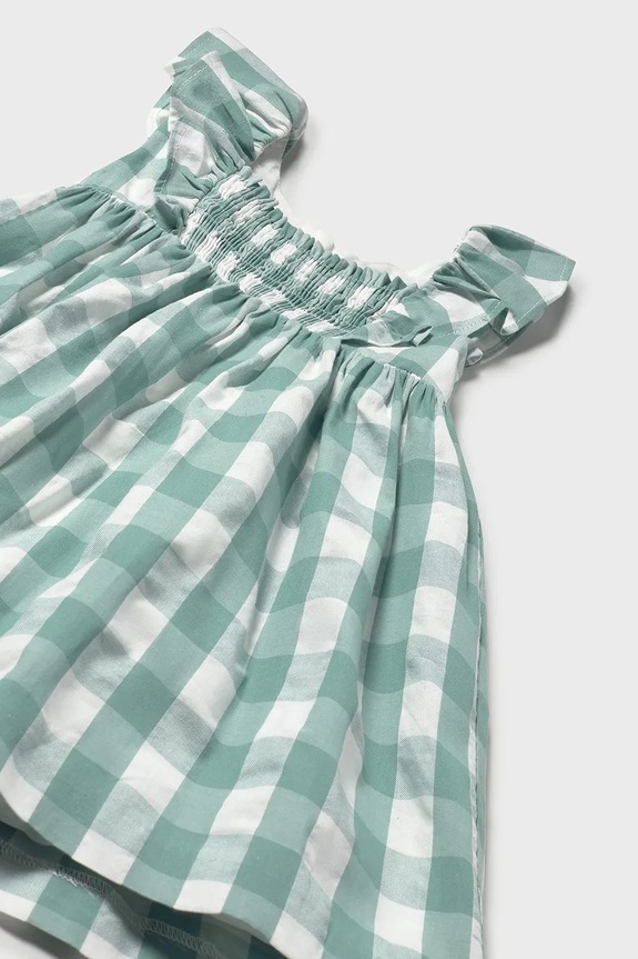 Κοριτσίστικα Παιδικό βαμβακερό φόρεμα Mayoral 1912.4C.Baby.PPYA τιρκουάζ