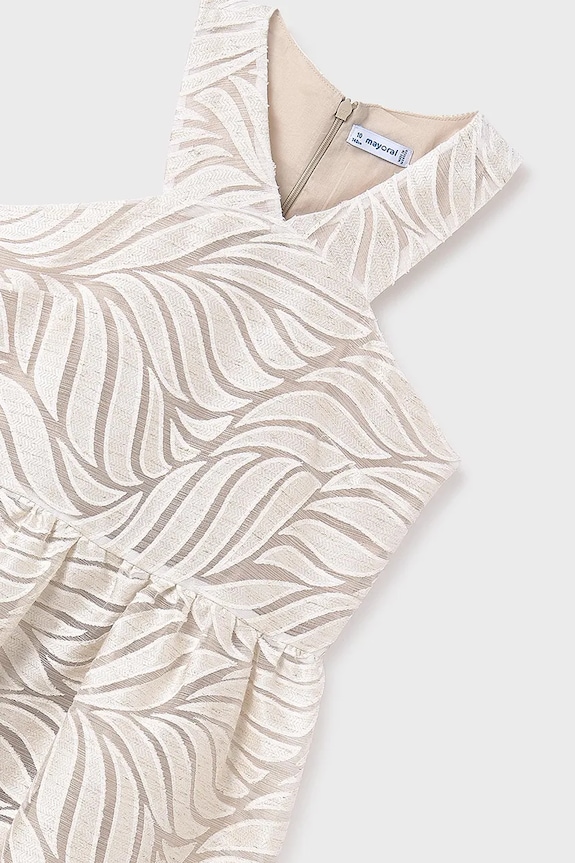 Φόρεμα με μείγμα από λινό για παιδιά Mayoral μπεζ 6976.8A.Junior.PPYA