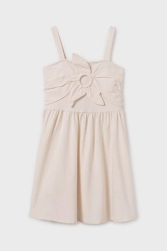 Παιδικό φόρεμα Mayoral με ελαστάν μπεζ 6984.8G.Junior.PPYA